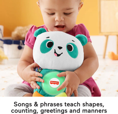 Fisher-Price Baby Learning Toy Linkimals Play Together Panda Plush for Ages 9+ Months Fisher-Price
