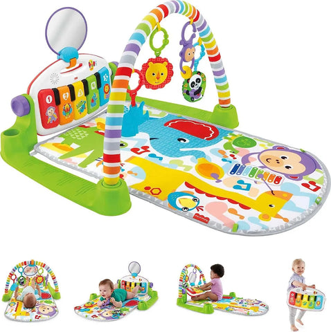 Fisher-Price Baby Playmat Deluxe Kick & Play Piano Gym with Musical -Toy Lights & Smart Stages Learning Content for Newborn to Toddler Fisher-Price