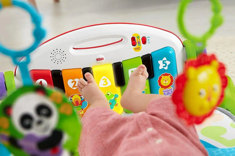 Fisher-Price Baby Playmat Deluxe Kick & Play Piano Gym with Musical -Toy Lights & Smart Stages Learning Content for Newborn to Toddler Fisher-Price