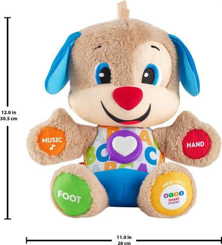 Fisher-Price Baby & Toddler Toy Laugh & Learn Smart Stages Puppy Musical Plush with Lights & Phrases for Infants Ages 6+ Months Fisher-Price