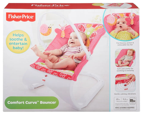 Fisher-Price Comfort Curve Bouncer, Floral Confetti Baby Bamboo