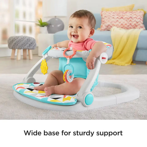 Fisher-Price Sit-Me-Up Floor Seat Portable Baby Chair With Clacker And Teether Toys, Windmill Fisher-Price