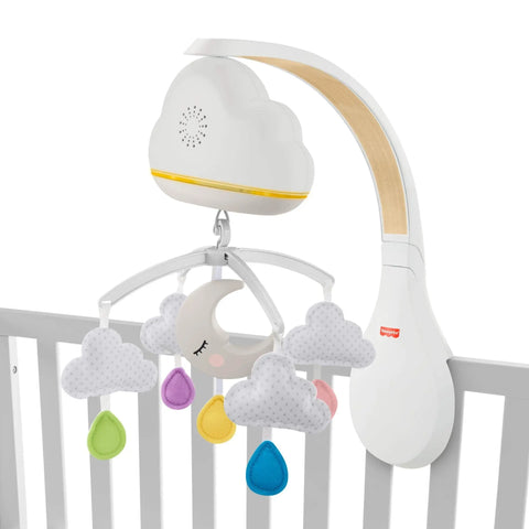 Fisher-Price Sound Machine Calming Clouds Mobile & Soother Convertible Crib to Tabletop with Music & Lights for Newborn to Toddler Fisher-Price