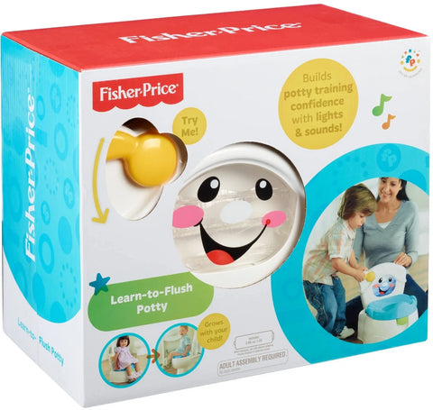 Fisher-Price Toddler Toilet Learn-to-Flush Potty Training Seat with Lights Sounds Phrases and Removable Potty Ring Baby Bamboo