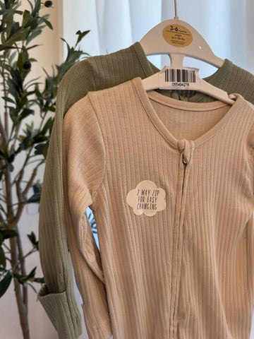 George Baby 2 Bodysuits, 3-6M Baby Bamboo