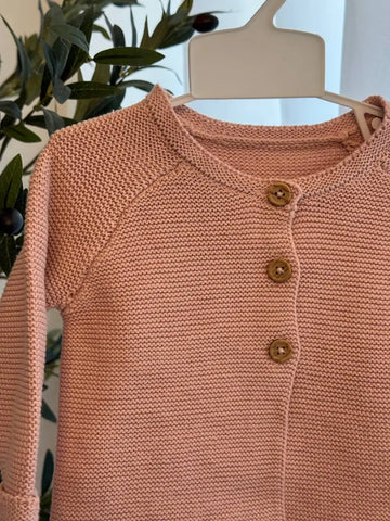 George Baby Cardigan, Pink 0-3M Baby Bamboo