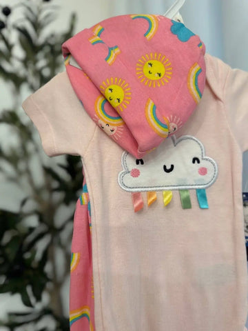 Gerber Baby Girl Bodysuit Cloud 3 Pcs Set Baby Bamboo