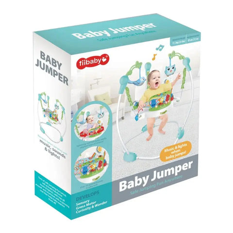 Tiibaby - Baby Jumper with Music & Lights - Blue/Green Baby Bamboo