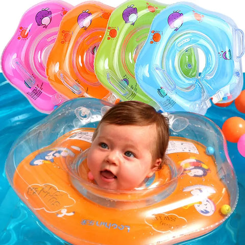 Baby Swimming Accessories Neck Ring Tube Safety New Infant Float Swimming Circle For Dolphin Inflatable Water Bathing Inflatable - Baby Bamboo