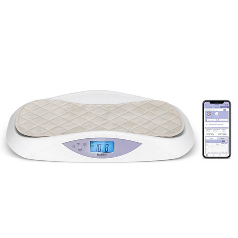 Hubble Connected Grow Smart Digital Baby Scales for Newborn and Infants Baby Bamboo
