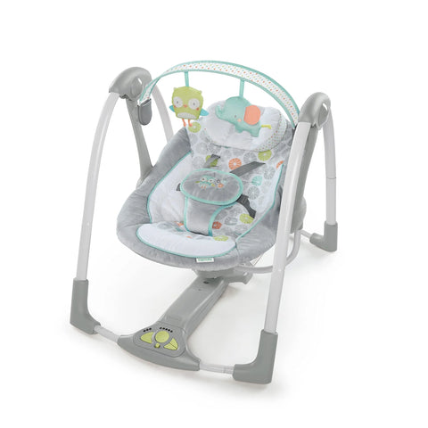 Ingenuity, Comtacte Swing - Hugs & Hoots, 5 Swing Speeds Baby Bamboo