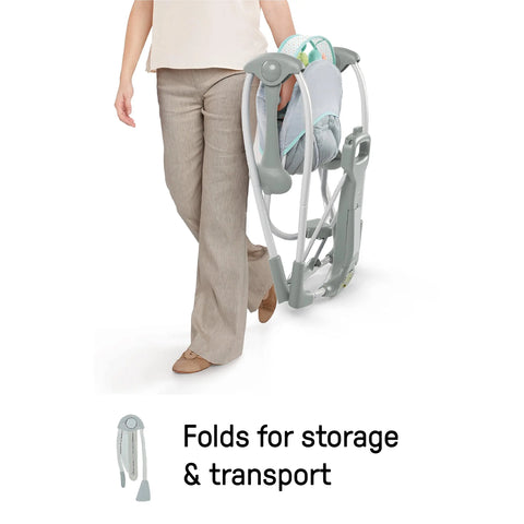 Ingenuity, Comtacte Swing - Hugs & Hoots, 5 Swing Speeds Baby Bamboo