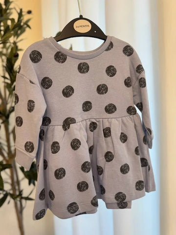 John Lewis Dotted Dress, 3-6M Baby Bamboo