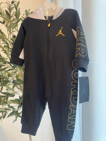 Jordan Overall, Black 6M Baby Bamboo