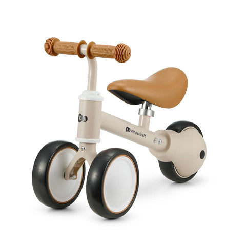 Kinderkraft CUTIE Balance Bike, Children's Balance Bike, Pedals Without Pedals, Tricycle, Made of Metal, Modern Design, Safe Construction, for Children from 1 Year, Beige Baby Bamboo
