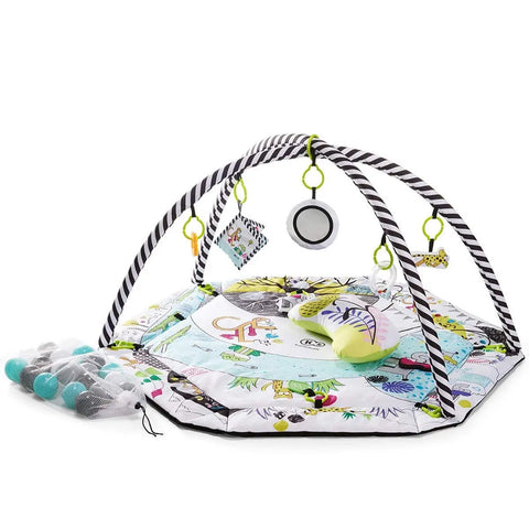 Kinderkraft SMARTPLAY 2-in-1 Educational Play Mat for Children Playpen Baby Bamboo