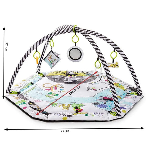 Kinderkraft SMARTPLAY 2-in-1 Educational Play Mat for Children Playpen Baby Bamboo