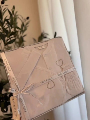 Kris X Kids 4 Pcs Gift Set, White Baby Bamboo