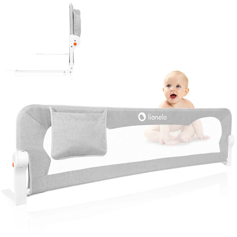 LIONELO Eva Bedhekje 150 x 42 cm – Veilig Bedhek met StandSafe Blokkade Baby Bamboo