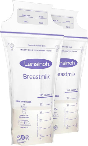 Lansinoh Breastmilk Storage Bags, 200 Count Value Pack, Easy to Use Milk Storage Bags for Breastfeeding, Presterilized, Hygienically Doubled-Sealed, for Refrigeration and Freezing, 6 Ounce lansinoh