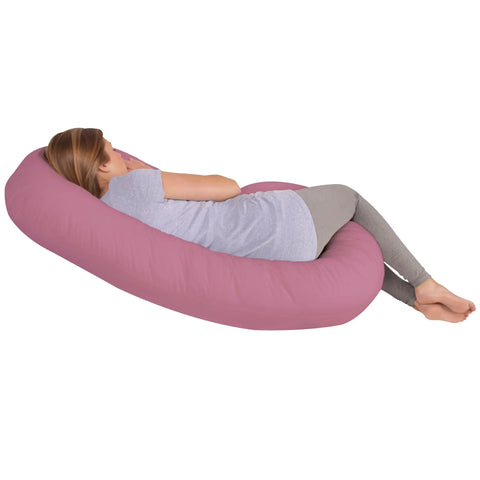 Leachco Snoogle Original Maternity/Pregnancy Total Body Pillow, Mauve Large Baby Bamboo