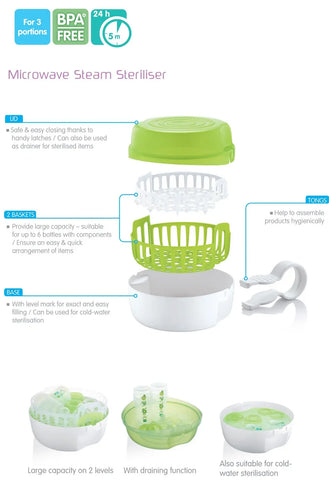 MAM Microwave Steam Sterilizer Baby Bamboo