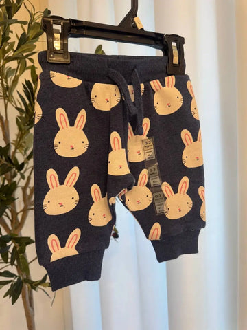 M&S Girl Pant Blue Marl Baby Bamboo