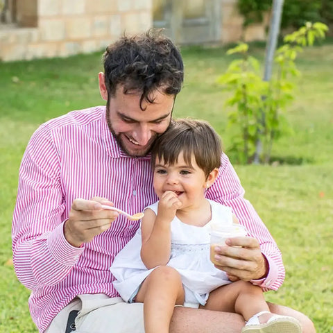 Miniland cutlery set with anatomical shape with case - PICNEAT ROSE Baby Bamboo