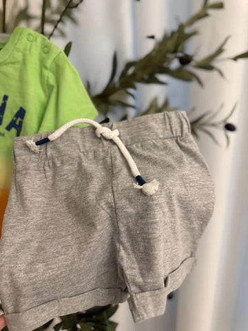 Minoti Baby Boy 2 Pcs Dip Dye T-shirt & Jersey Short Set Baby Bamboo