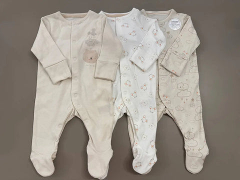 Mothercare Baby Boy Pack of 3 Overalls Baby Bamboo