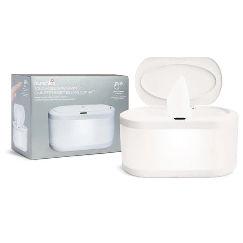 Munchkin Touch Free Baby Wipe Warmer with Nightlight & Motion Sensor, White Baby Bamboo