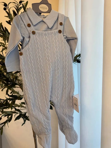 Nursery Time Overall, Blue Baby Bamboo