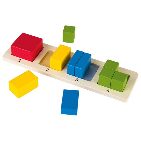 PLAYTIVE WOODEN SQUARE GEOMETRIC PUZZLE Baby Bamboo