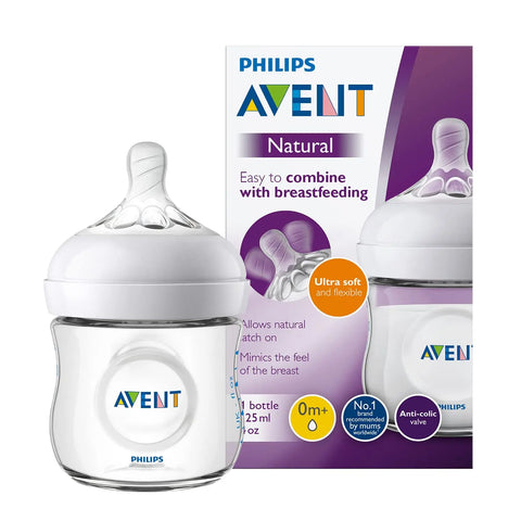 Philips Avent Natural Baby Bottle, 4oz, 125ml – Ultra Soft & Flexible for 0+ Months Phillips Avent