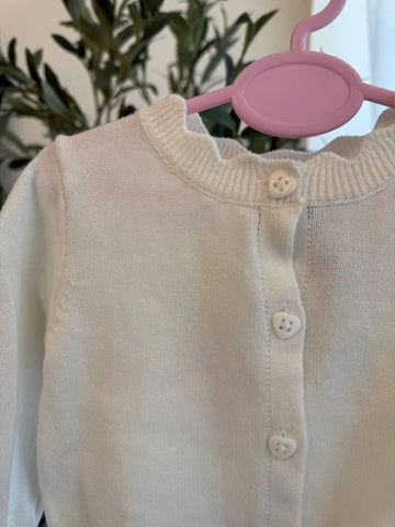 Primark Cardigan, White 0-3M Baby Bamboo