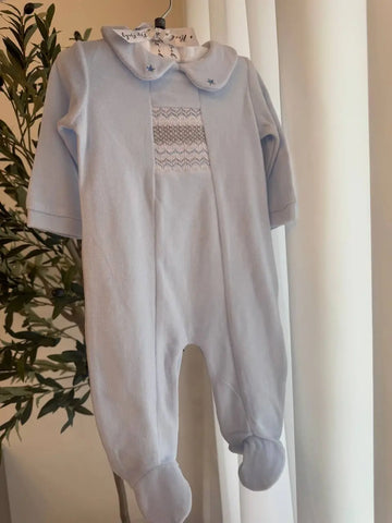 Rock a Bye Baby Velour Set Baby Blue