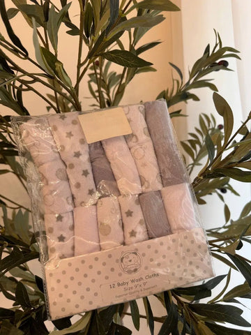 Snuggle Baby 12 Wash Clothes, One Size Baby Bamboo