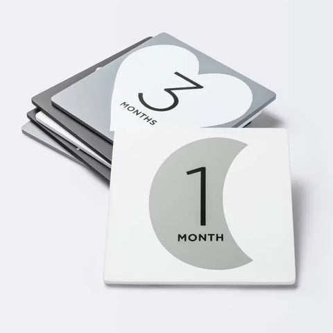 Square Monthly Milestone Cards - Black - Cloud Island™ Baby Bamboo