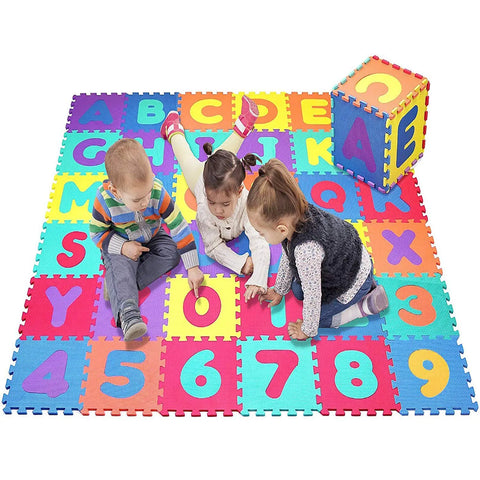 Star Ibaby Baby Play Mat, Crawling Mat with ABC & Number Baby Bamboo