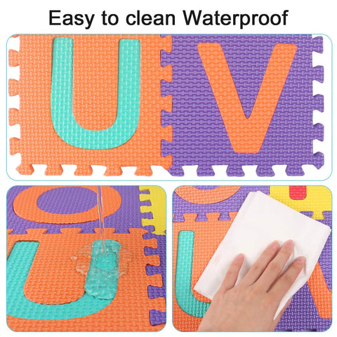 Star Ibaby Baby Play Mat, Crawling Mat with ABC & Number Baby Bamboo