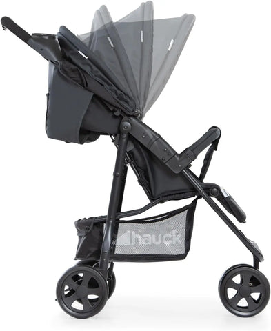 Hauck Citi Neo 2 Pushchair, Caviar/Stone - Lightweight 3 Wheeled Stroller (only 7.5kg), Compact & One Hand Folding, with Raincover hauck