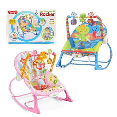 Tiibaby Newborn To Toddler Portable Musical Rocker Baby Bamboo
