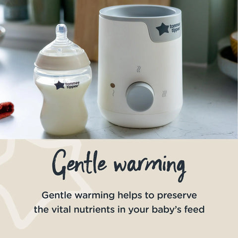 Tommee Tippee Easiwarm Bottle Warmer, Warms Baby Feeds to Body Temperature in Minutes, Automatic Timer, One-Dial Operation, White Tommee Tippee
