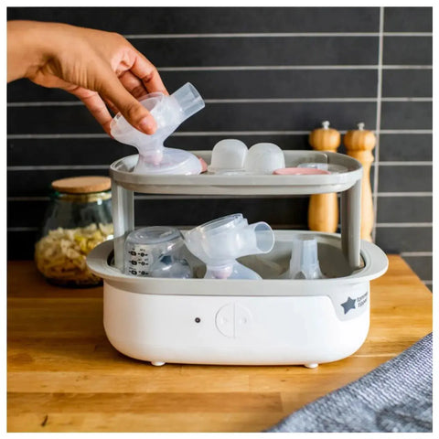 Tommee Tippee - Made for Me Double Electric Breast Pump With Baby Bottles - 2 Pcs-150 ml - Pink/White Tommee Tippee