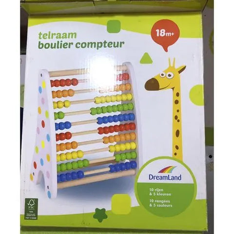 Wooden Counting Beads Abacus - Montessori Preschool Toys Baby Bamboo