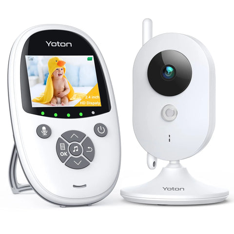 YOTON Portable 2.4" Baby Monitor YB01 with Camera and Audio, Auto Night Vision Baby Bamboo
