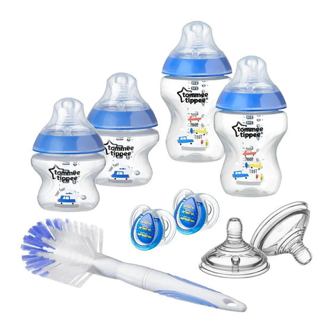 TOMMEE TIPPEE Newborn Bottle Starter Set Boy - Baby Bamboo