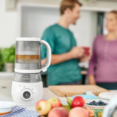 Philips Avent 2- in 1 Gezonde Babyvoedingmaker - Gezond stomen - Stomen en blenden in 1 kan - Inclusief voedingsadvies en recepten - Stomen, omdraaien en blenden - SCF870/20