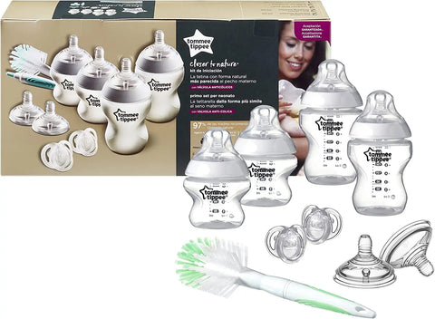 Tommee Tippee Baby Bottle Set Closer to Nature Starter Set for Newborns Valve Anticolic BPA Tommee Tippee