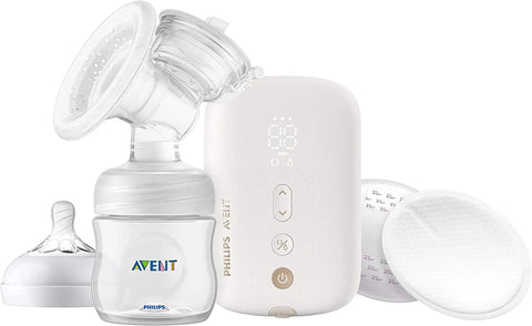 Philips Avent Single Premium Electric Breast Pump for Quicker and Personalised Milk Expression, Rechargeable Battery, Timer Display, SCF396/11 Phillips Avent